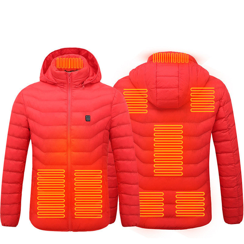 New Heated Jacket Coat USB Electric Jacket Cotton Coat Heater Thermal Clothing Heating Vest Men's Clothes Winter