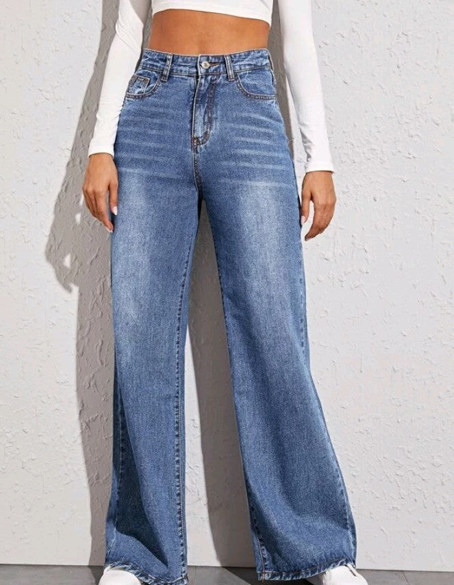 Catsuo Camisole Loose High Waist Wide Leg Jeans