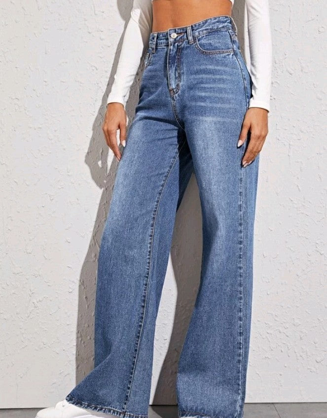 Catsuo Camisole Loose High Waist Wide Leg Jeans