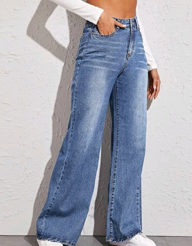 Catsuo Camisole Loose High Waist Wide Leg Jeans